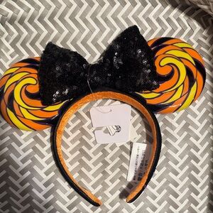 Disney Black and Orange Minnie Mouse Ears